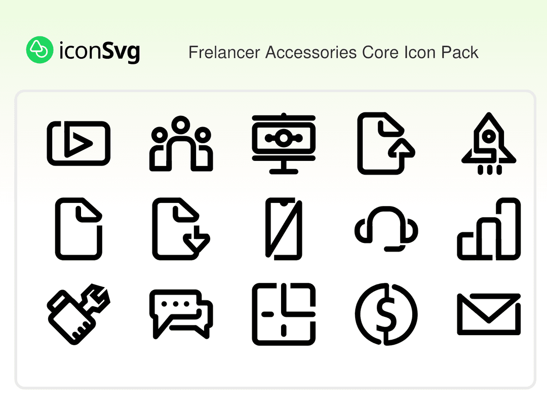 Frelancer Accessories Core Icon Pack