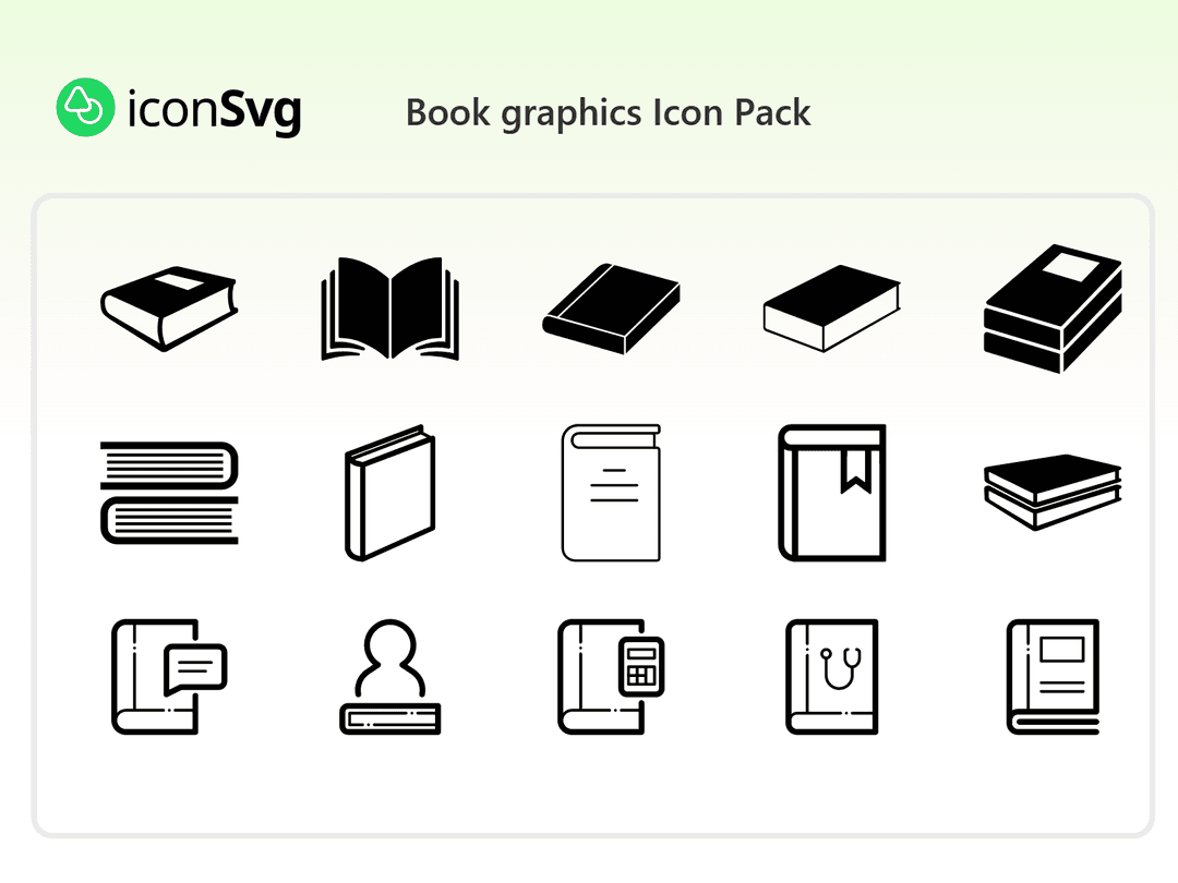 Book graphics Icon Pack