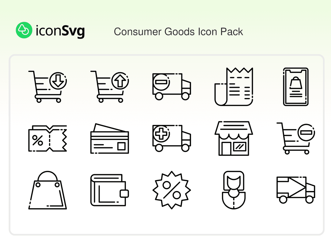 Consumer Goods Icon Pack