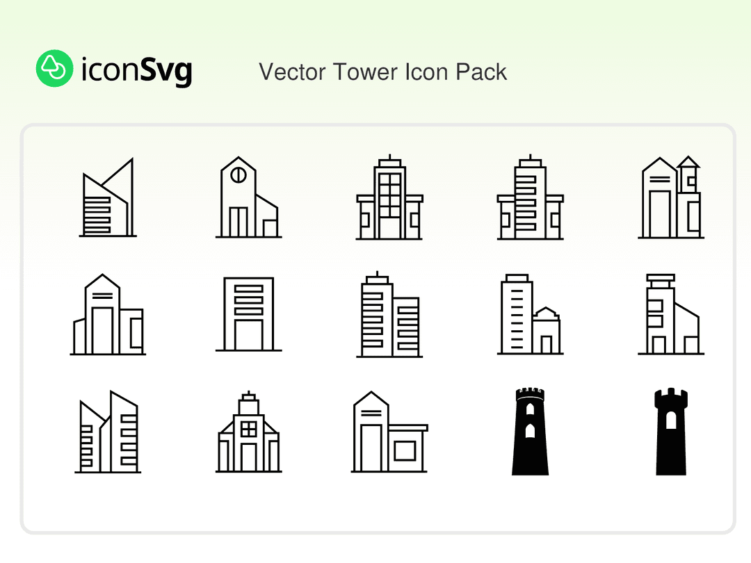 Vector Tower Icon Pack