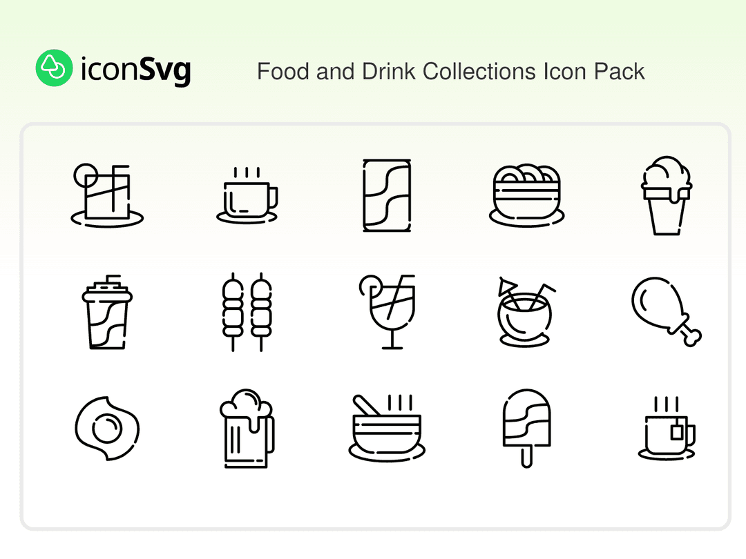 Food and Drink Collections Icon Pack