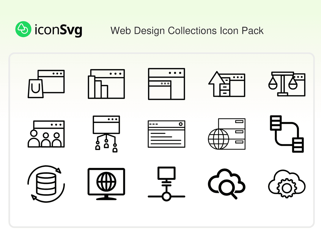 Web Design Collections Icon Pack