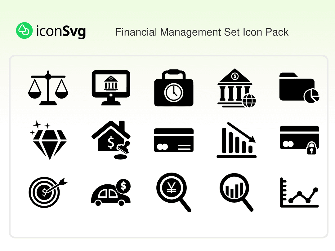 Financial Management Set Icon Pack