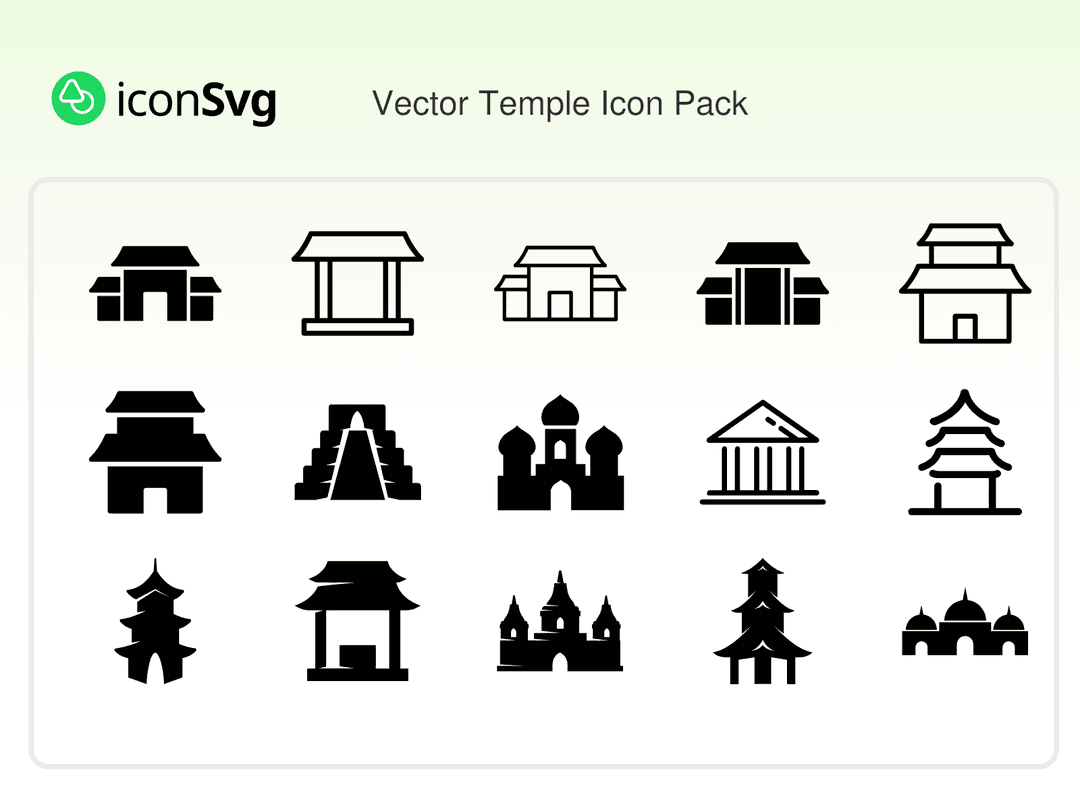 Vector Temple Icon Pack