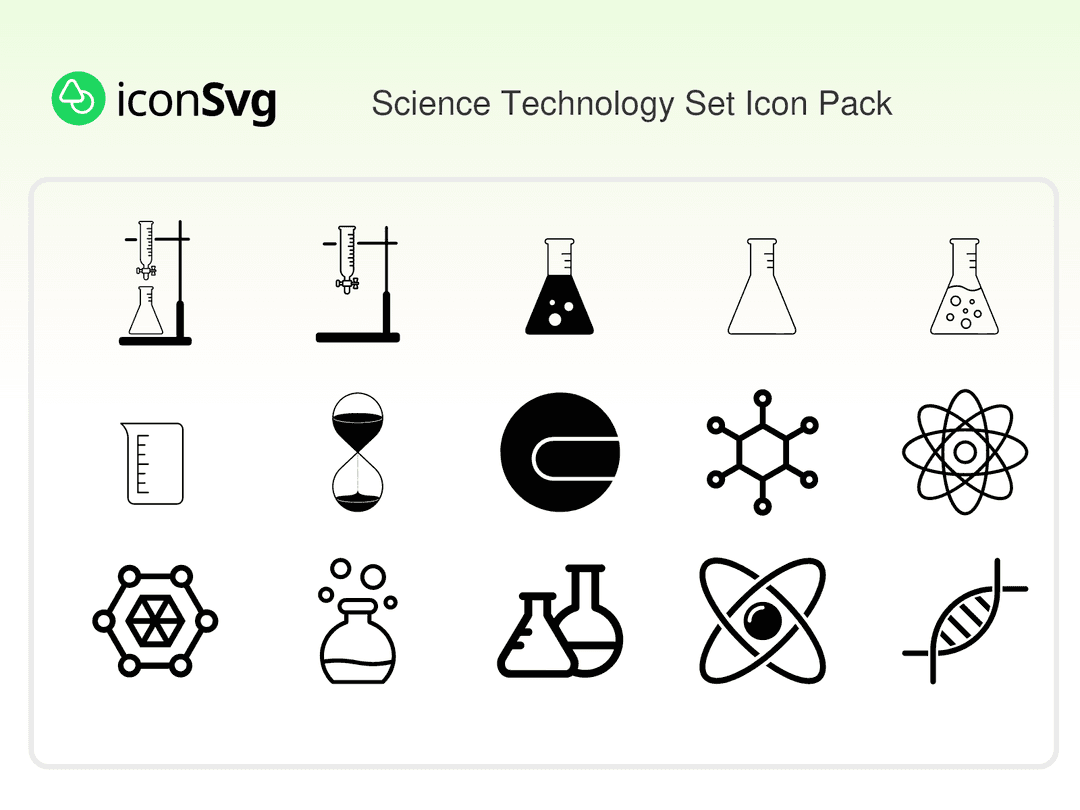 Science Technology Set Icon Pack