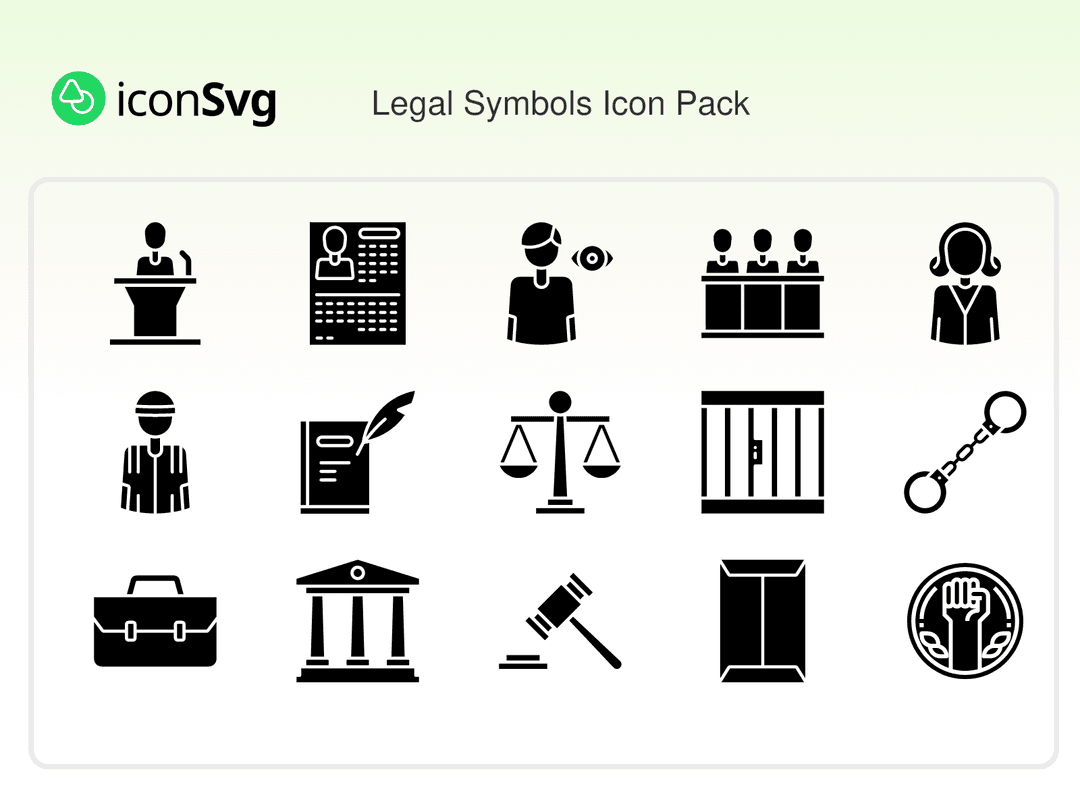 Legal Symbols Icon Pack