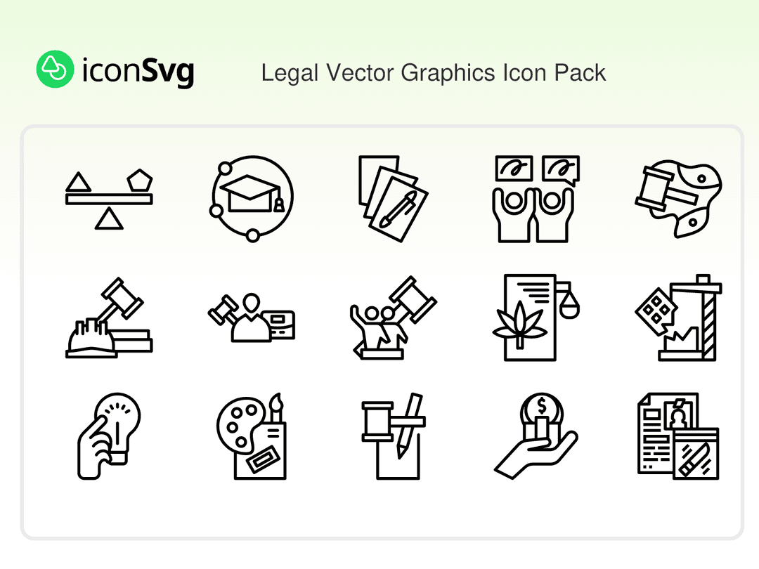 Rechtliche Vektor grafiken Symbol paket