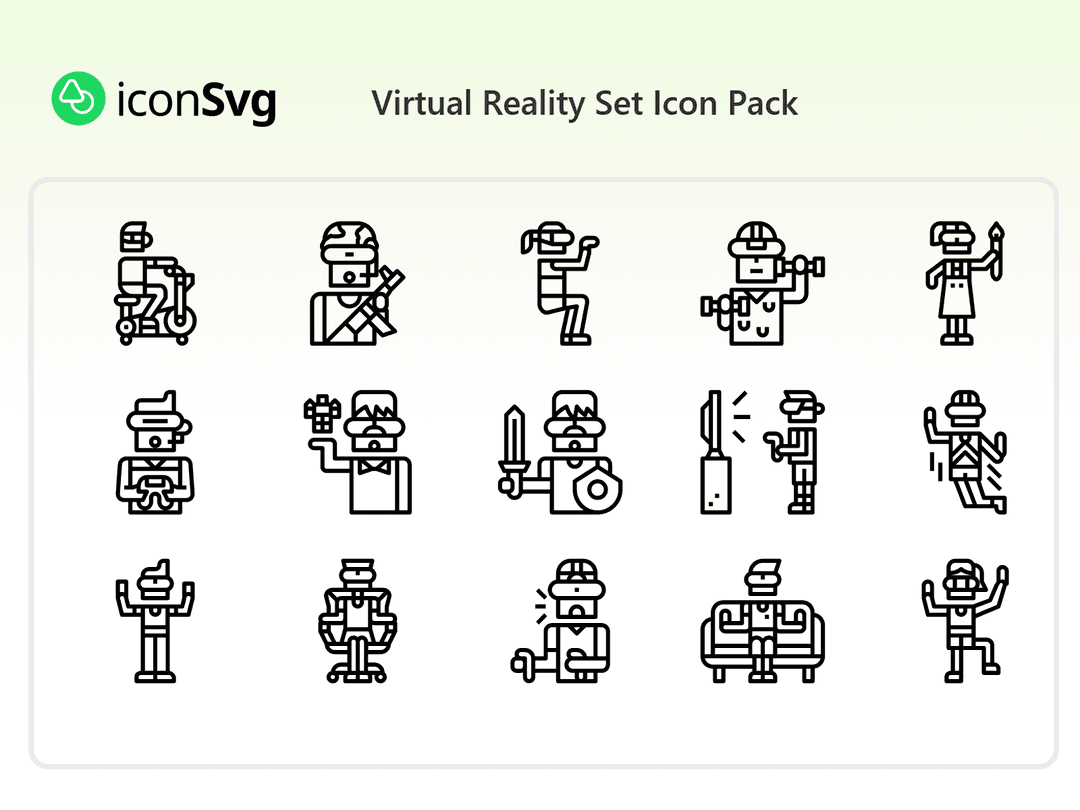 Virtual Reality Set Icon Pack