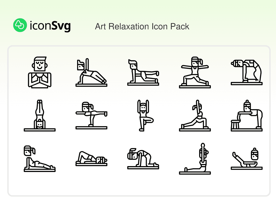 Art Relaxation SVG Icon Pack