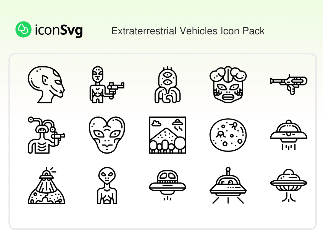Extraterrestrial Vehicles Icon Pack