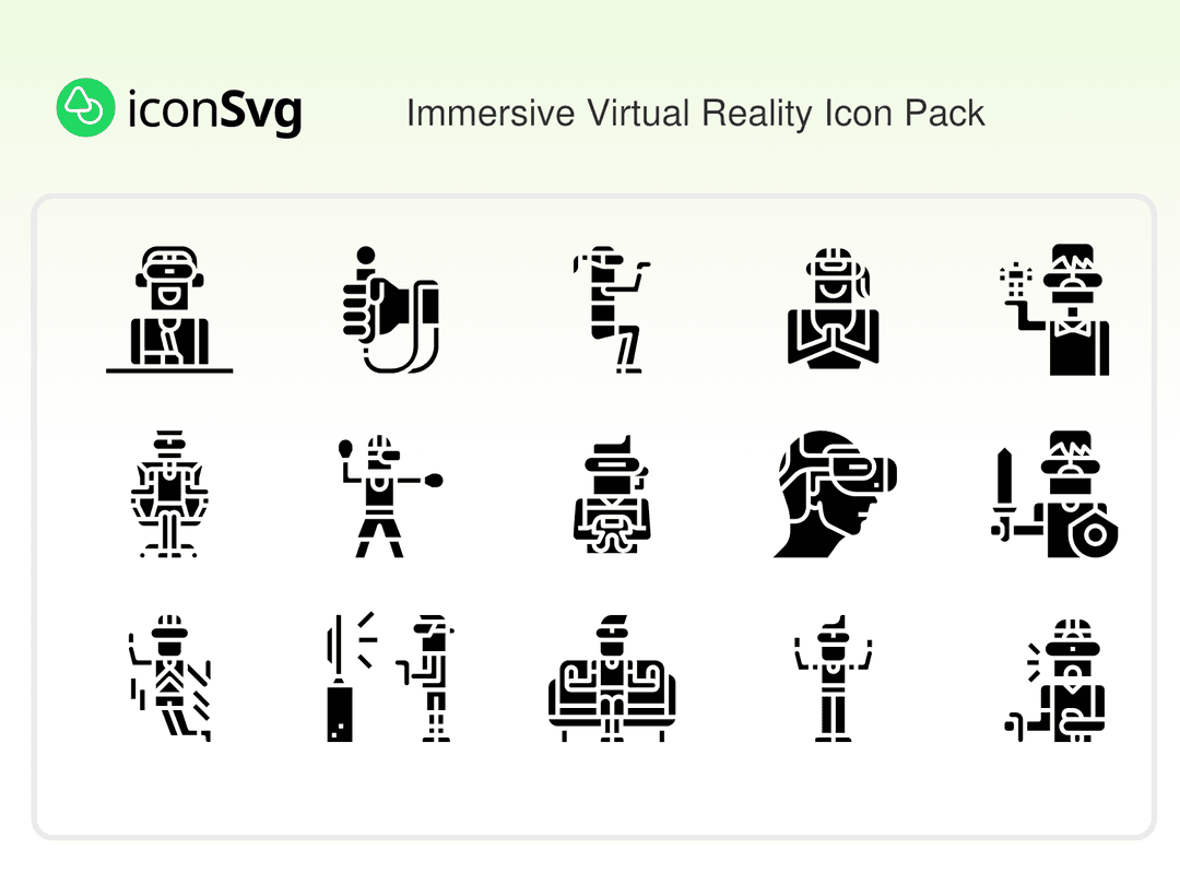 Immersive Virtual Reality Icon Pack