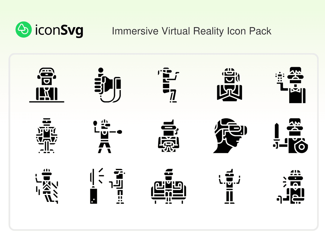 Immersive Virtual Reality SVG Icon Pack