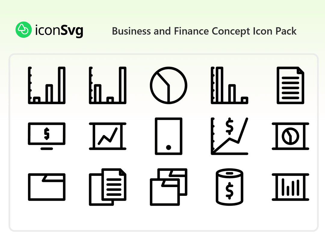 Business and Finance Concept Icon Pack