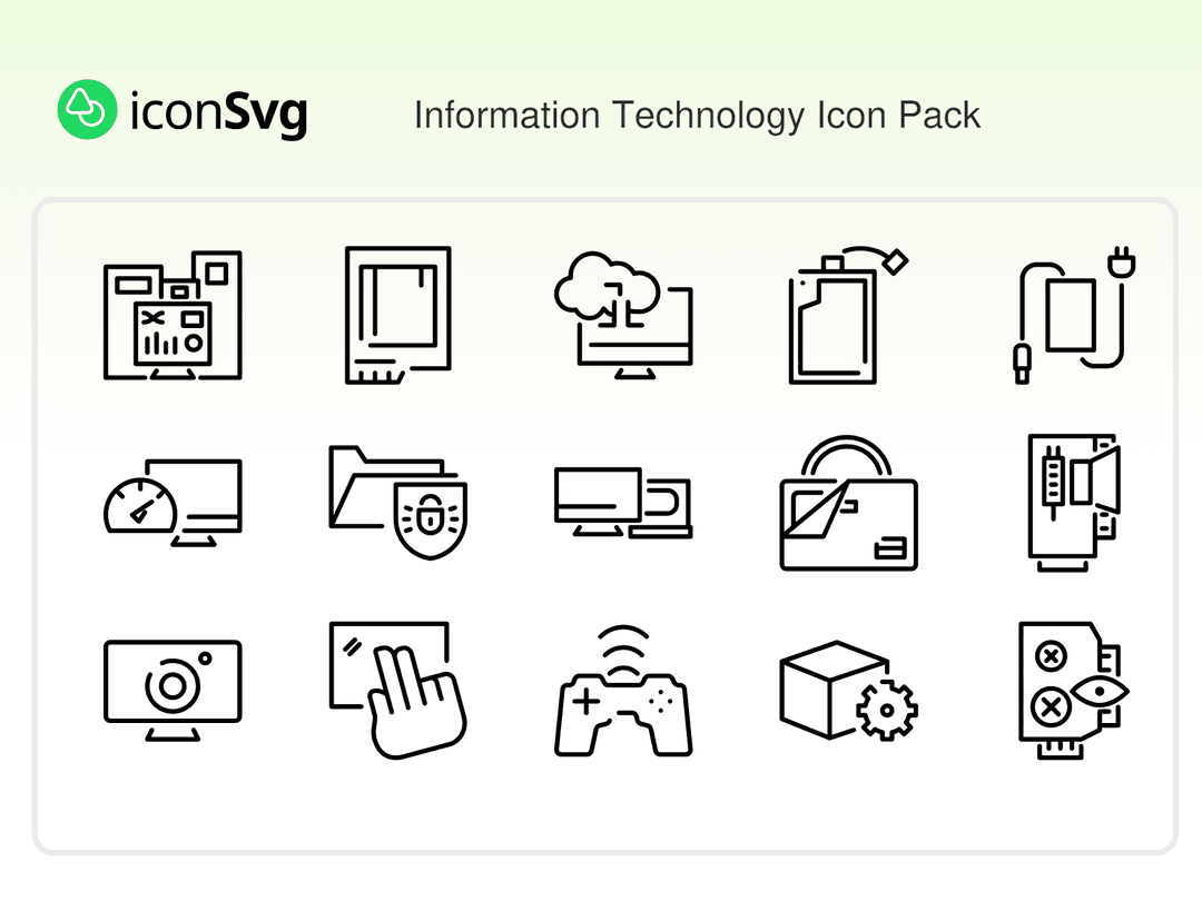 Information Technology Icon Pack