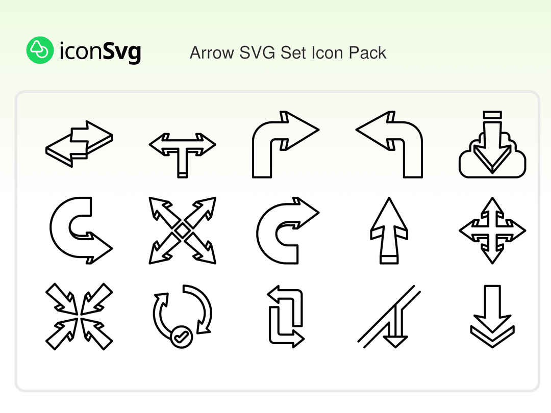 Arrow SVG Set Icon Pack
