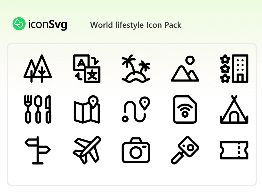 World lifestyle Icon Pack