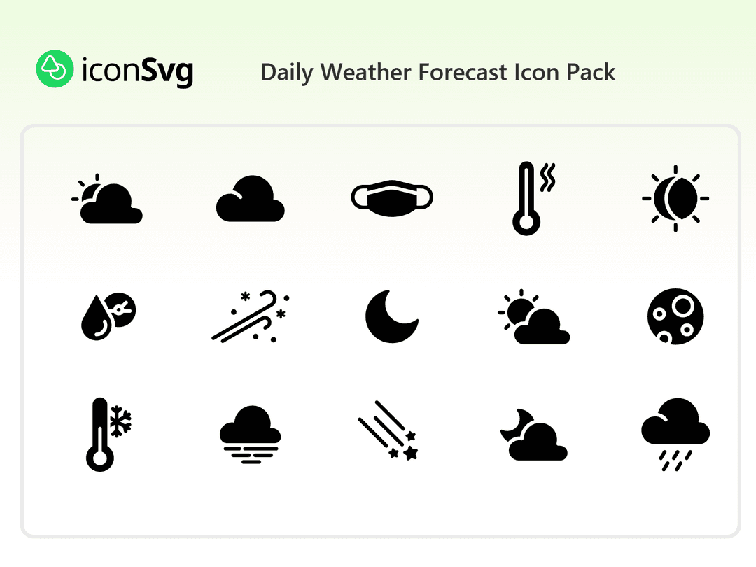 Daily Weather Forecast Icon Pack