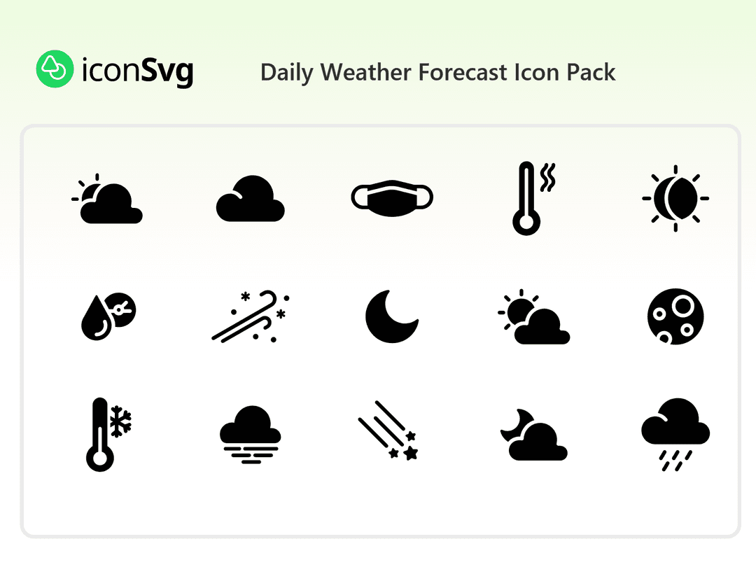 Tägliche Wetter Vorhersage Symbol paket