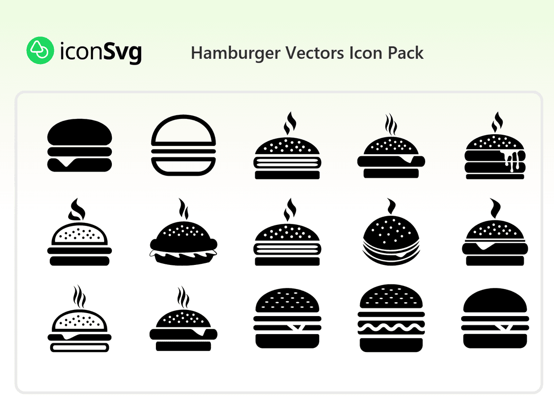 Hamburger Vectors SVG Icon Pack