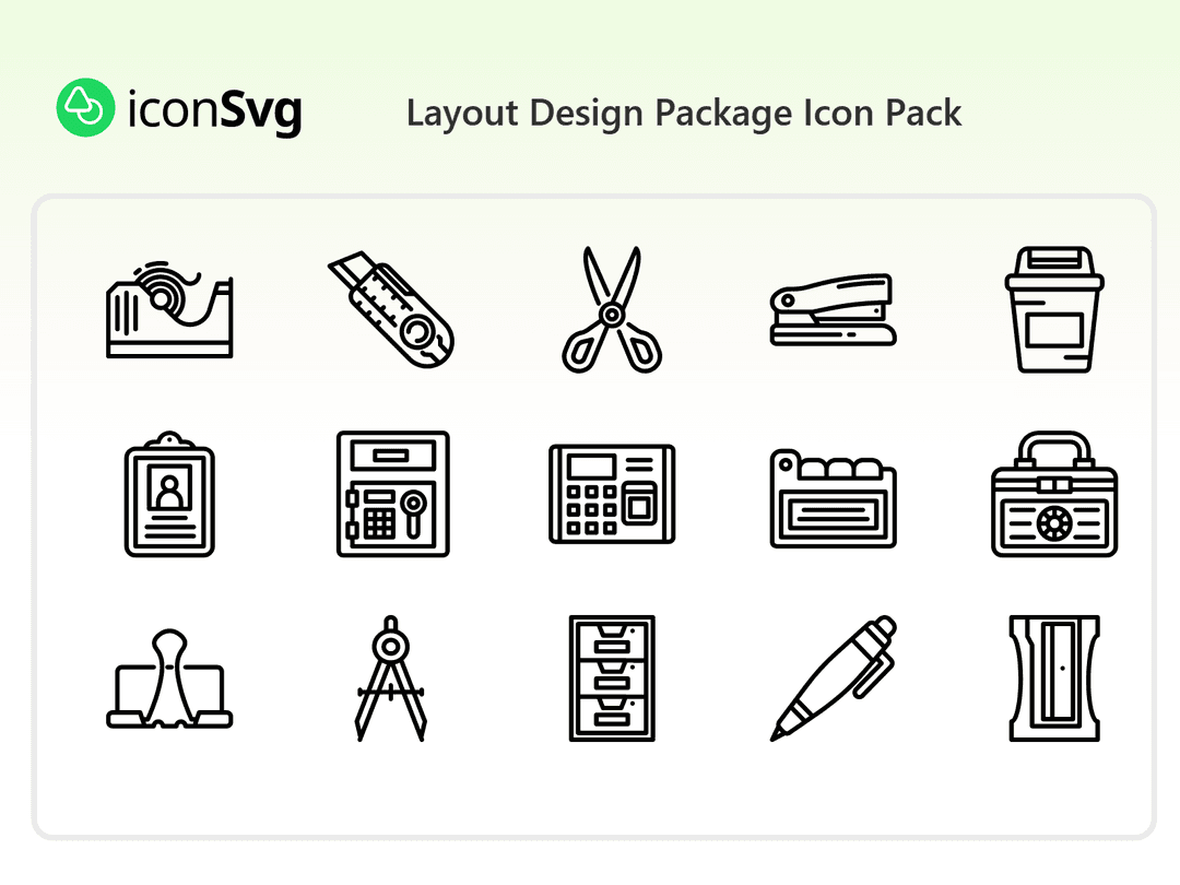 Layout Design Package SVG Icon Pack