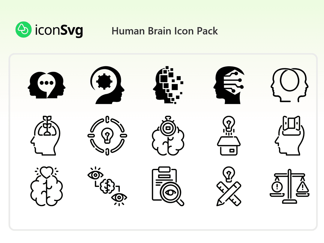 Human Brain Icon Pack