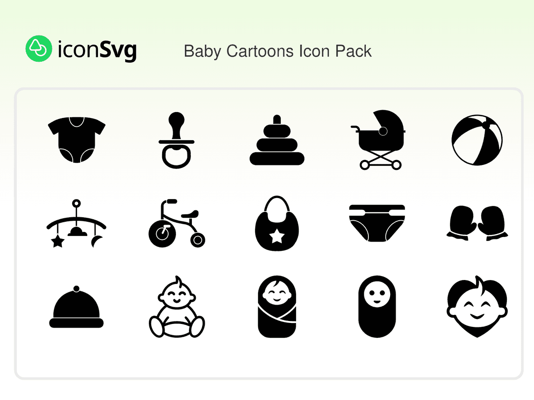 Свободный набор значков SVG Маленькие мультфильмы