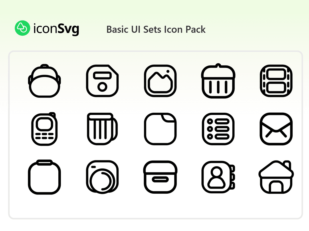 Basic UI Sets Icon Pack