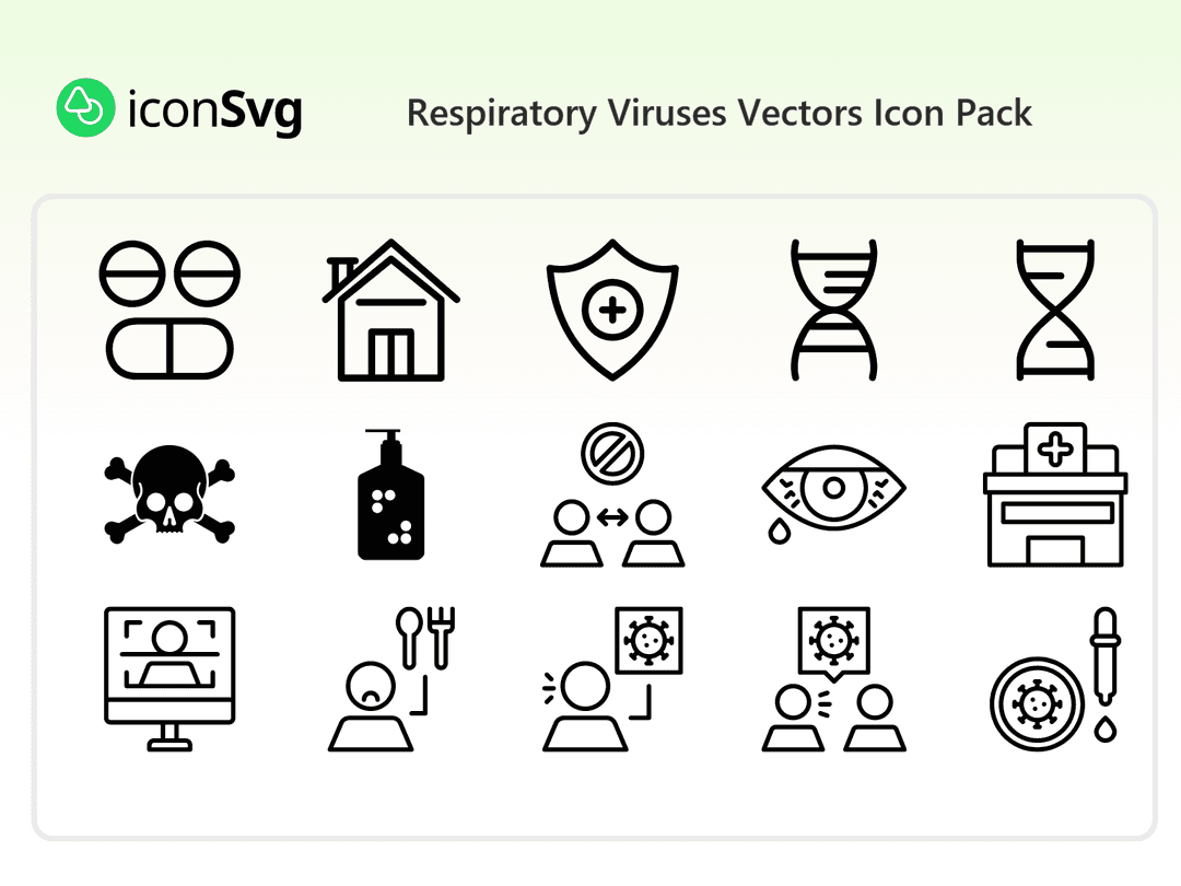 Respiratory Viruses Vectors Icon Pack