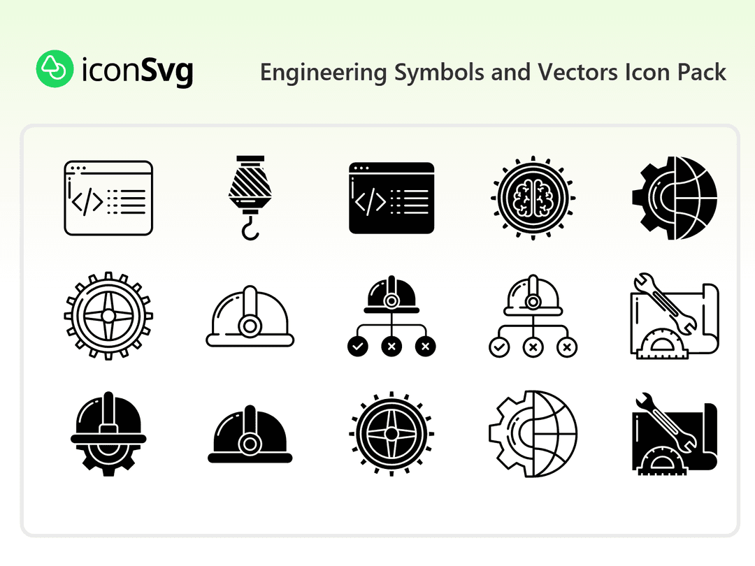 Свободный набор значков Инженерные символы и векторы