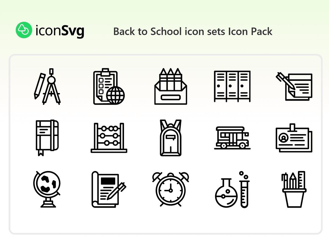 Back to School icon sets Icon Pack