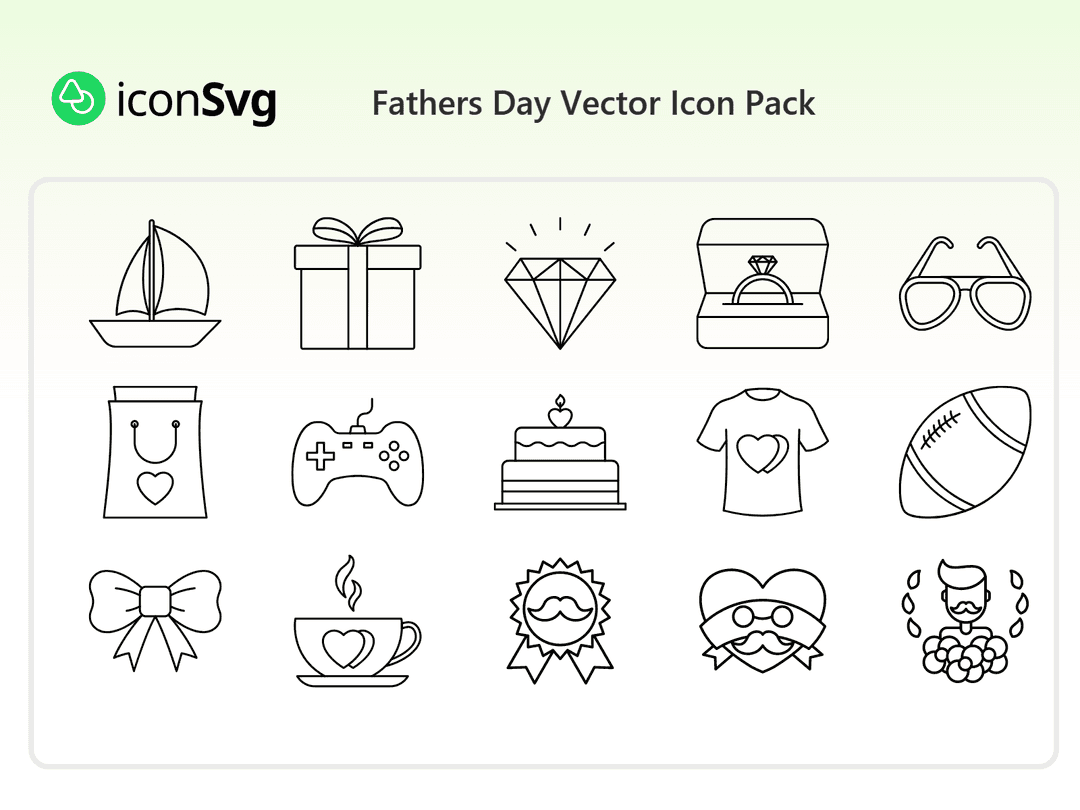 Freies Vatertag Vektor Symbol paket