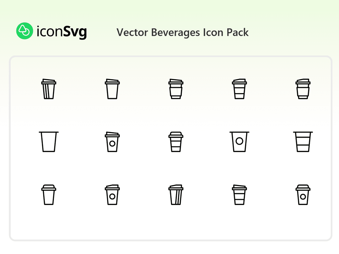 Vector Beverages Icon Pack