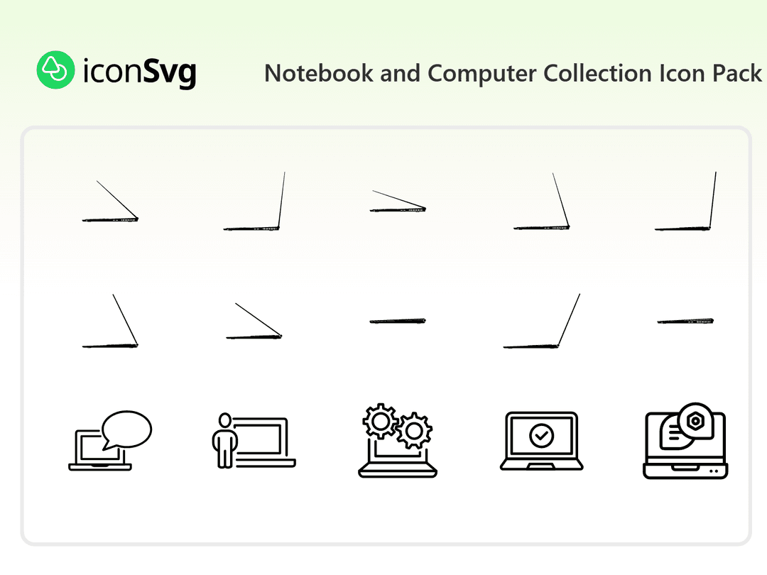 Notebook and Computer Collection Icon Pack
