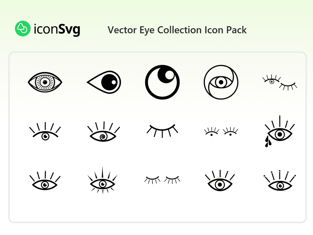 Vektor Augen Kollektion Symbol paket