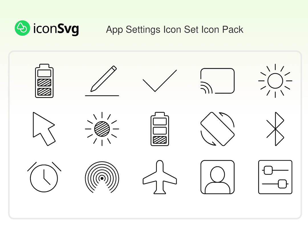 App Settings Icon Set Icon Pack