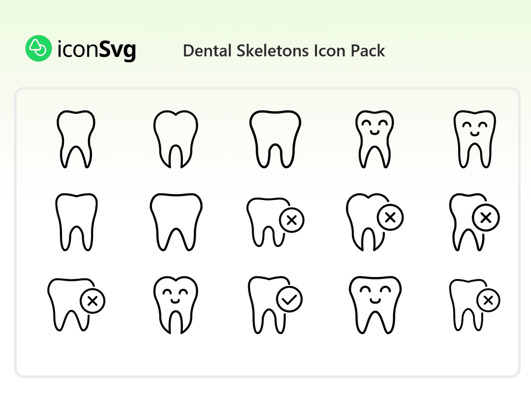 Dental Skeletons Icon Pack