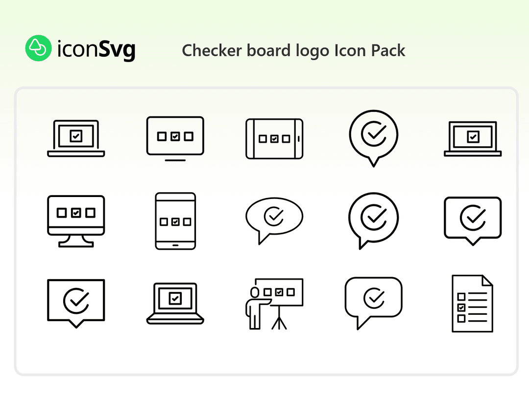 Checker board logo Icon Pack