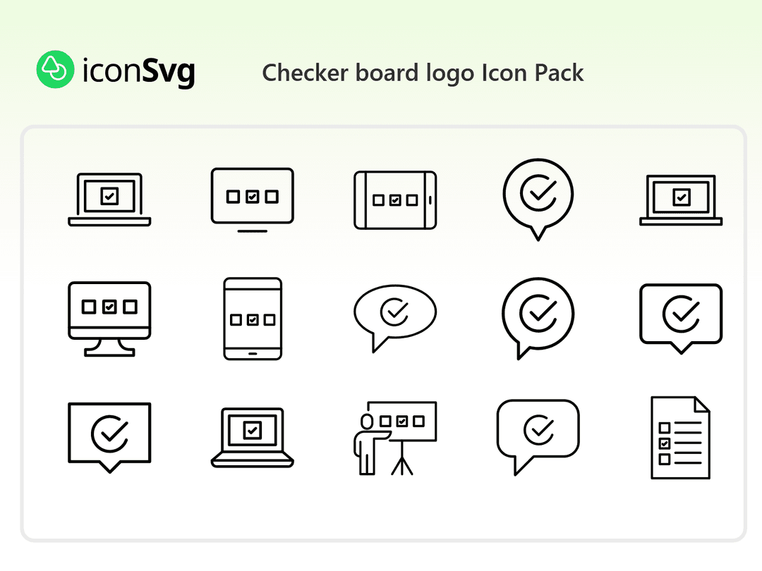 Свободный набор значков Проверочная доска