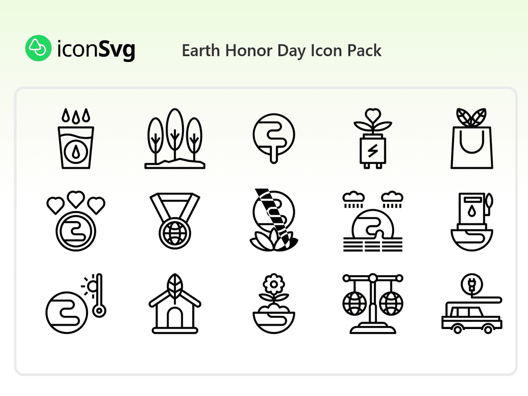 Earth Honor Day Icon Pack