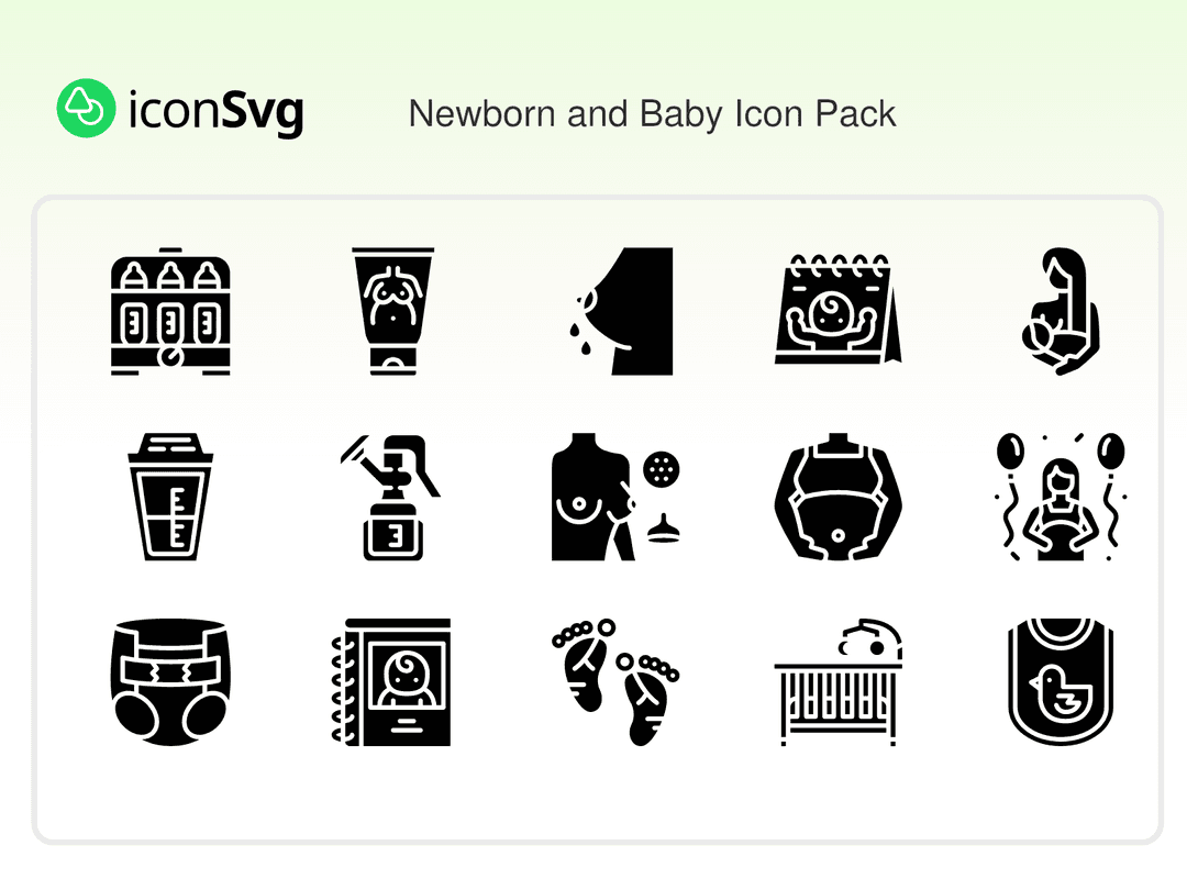 Newborn and Baby Icon Pack