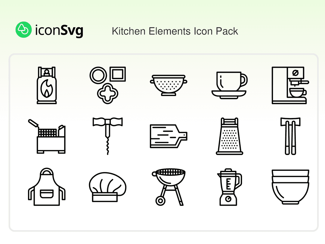 Kitchen Elements Icon Pack