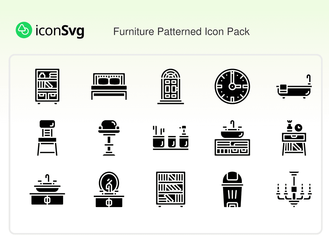 Furniture Patterned Icon Pack