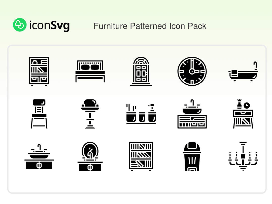 Möbel gemustert Symbol paket