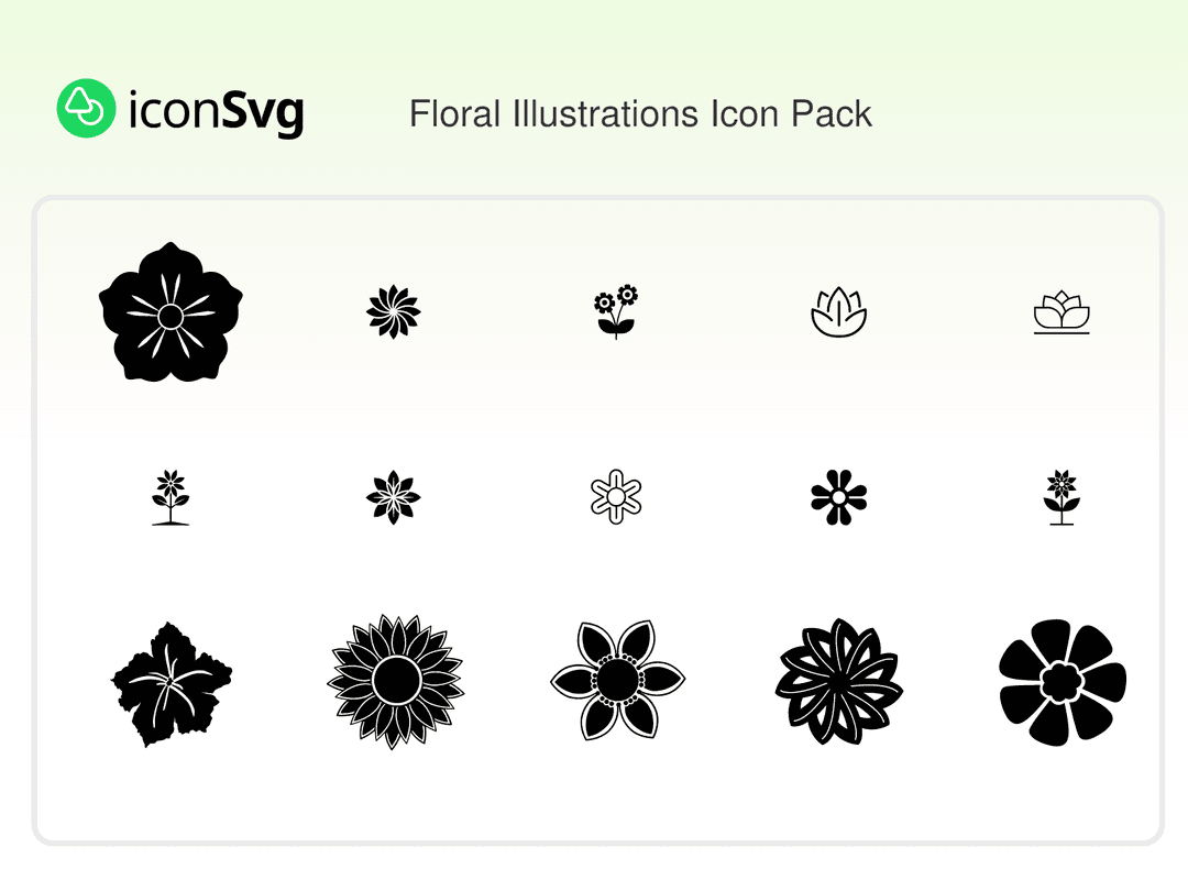 Floral Illustrations Icon Pack