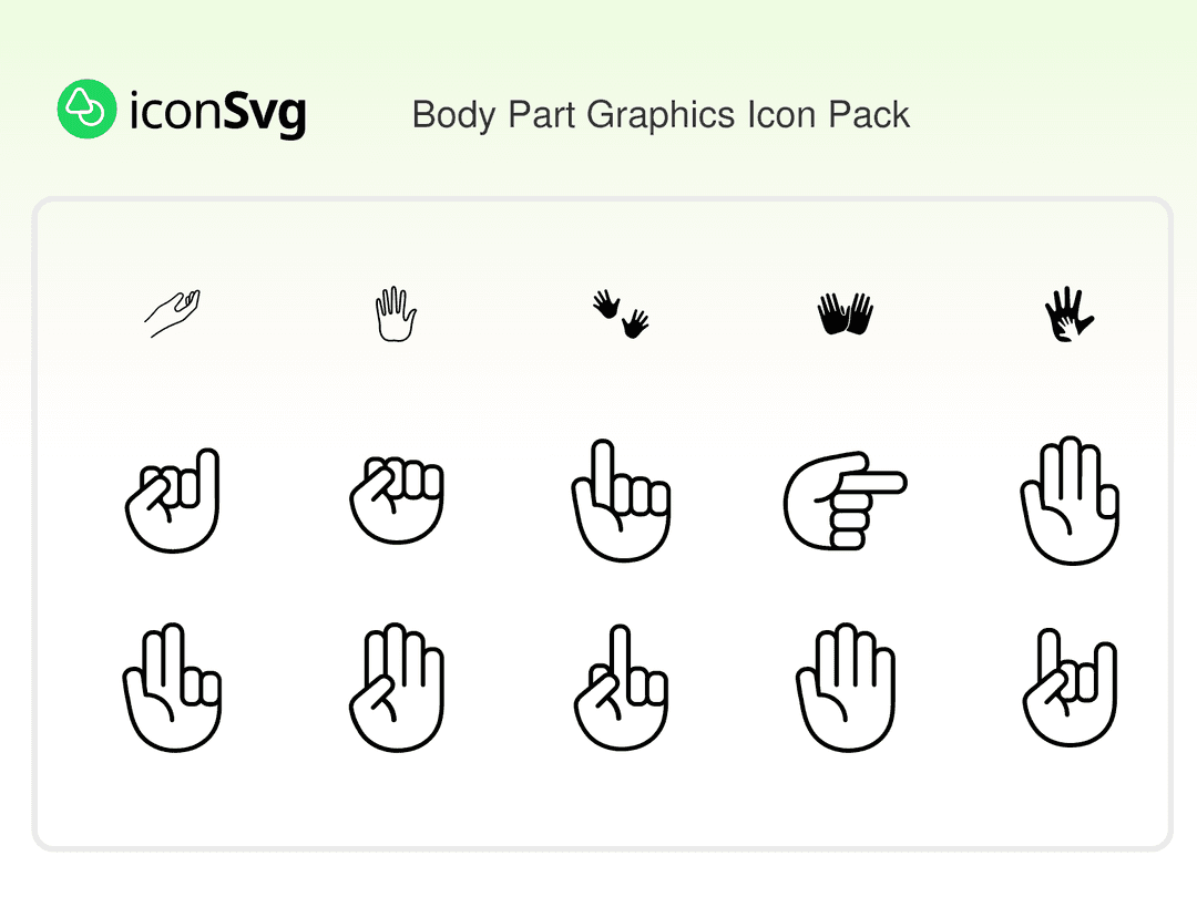 Free Body Part Graphics Icon Pack