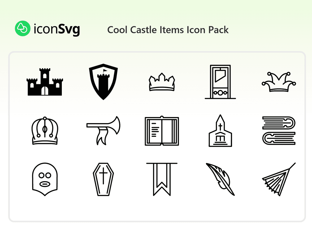 Coole Castle Artikel Symbol Paket