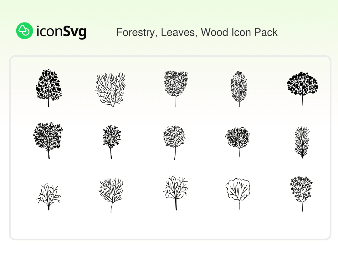 Forstwirtschaft, Laub, Holz symbol