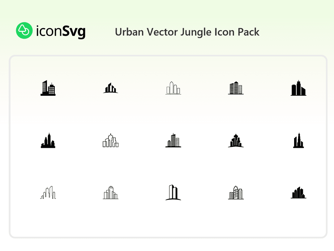 Urban Vector Jungle Icon Pack