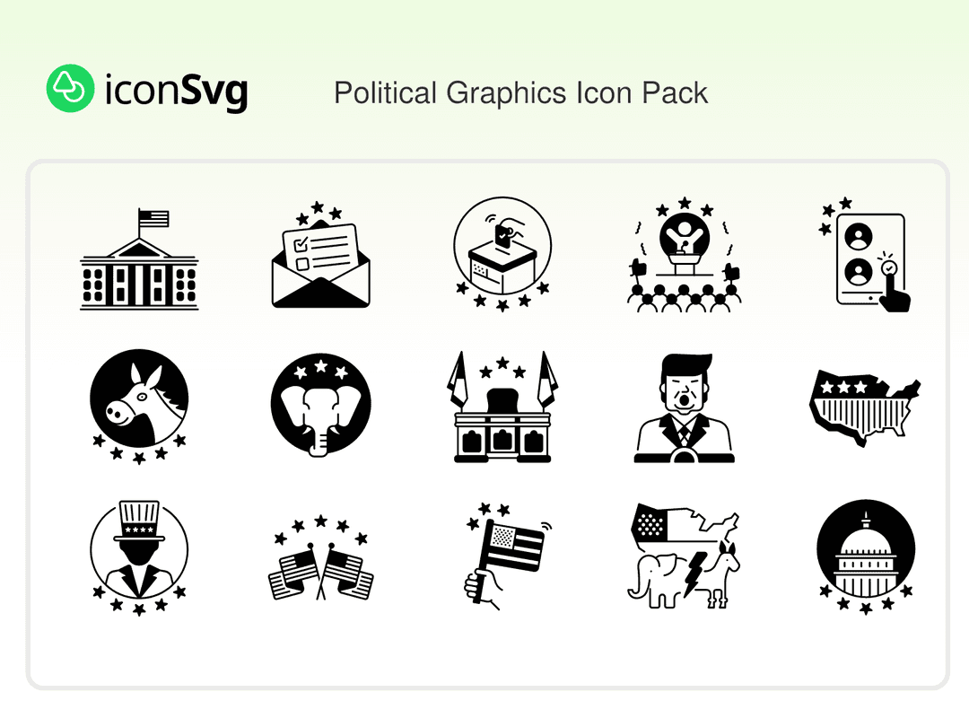 Political Graphics Icon Pack