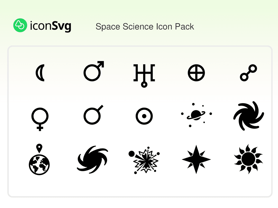 Space Science Icon Pack
